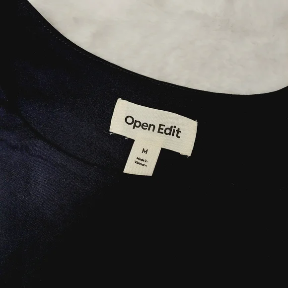 NWT Open Edit Pleated Sleeveless Minidress in Black P3491 - Picture 6 of 8